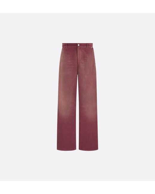 Dior Red Velvet Jeans
