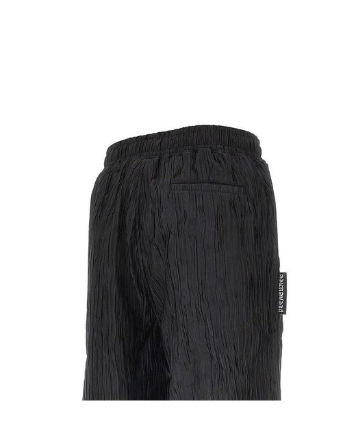 Pleasures Black 'Disguise' Pleated Shorts for men