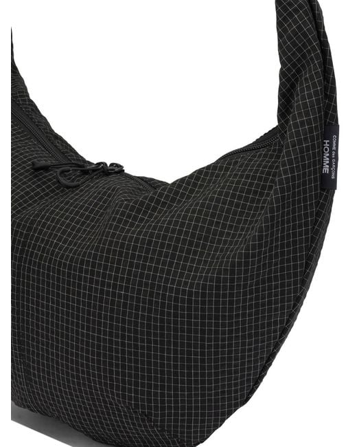 Comme des Garçons Black "Grid Check" Large Shoulder Bag for men