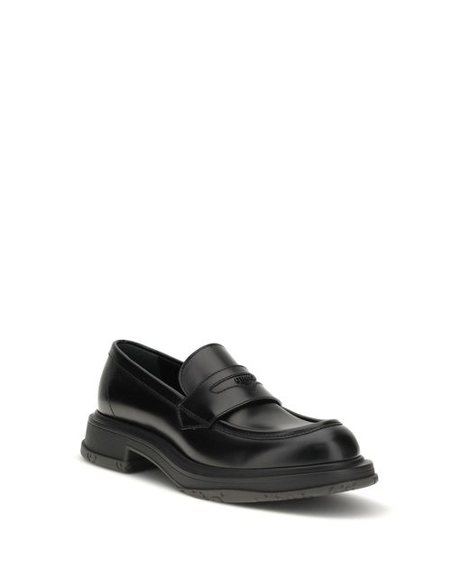 Gucci Black Logo Loafers for men