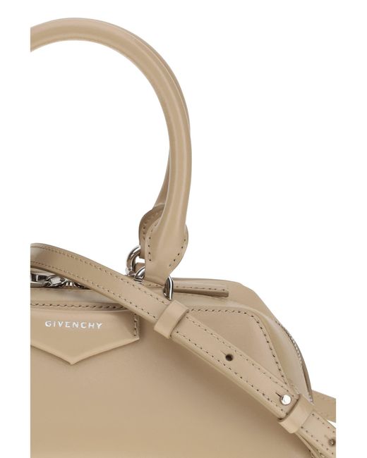 Givenchy Natural Antigona East-West Mini Leather Handbag Sand