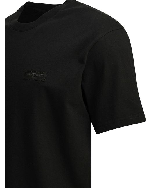 Givenchy Black Crew-Neck T-Shirt With Logo for men