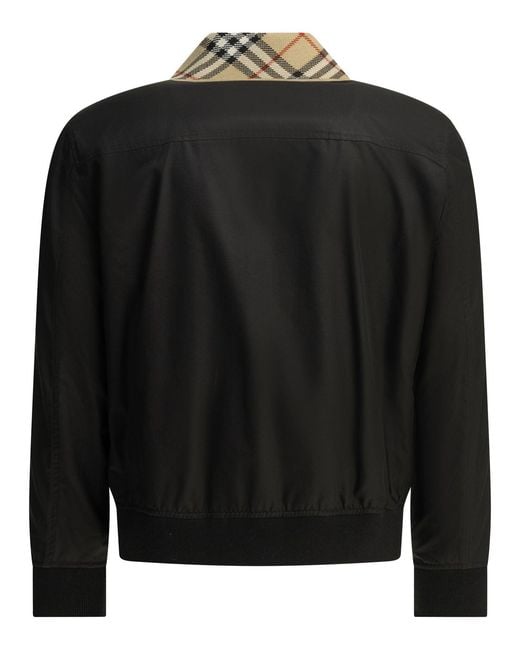 Burberry Black Harrington Glenfields Jacket for men