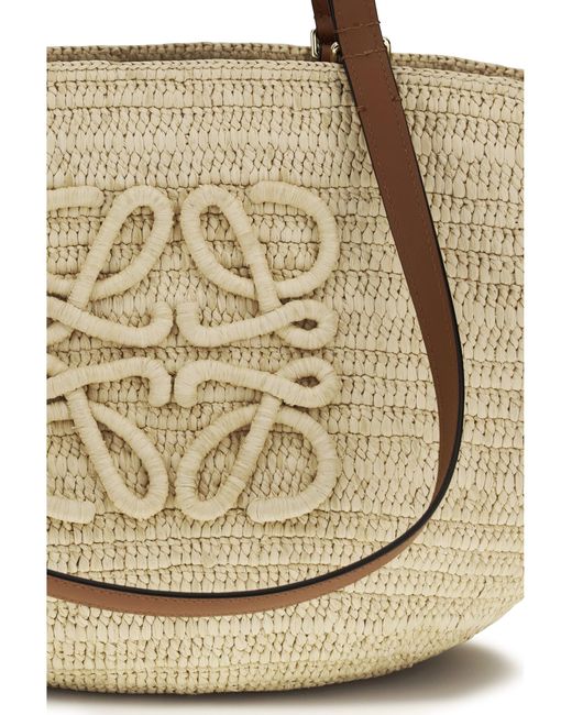 Loewe Metallic X Paula's Ibiza Medium Eclipse Raffia Handbag Natural/Tan