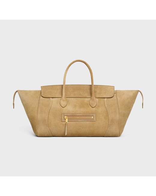Women's Metallic "Luggage" Suede Handbag