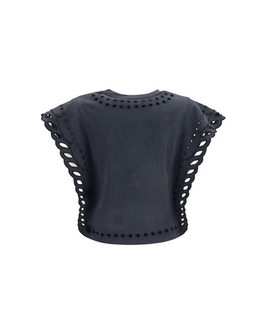 Isabel Marant Blue Marant Etoile Odyle Cotton T-Shirt