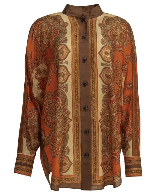 Zimmermann Brown "Mahon" Casual Shirt