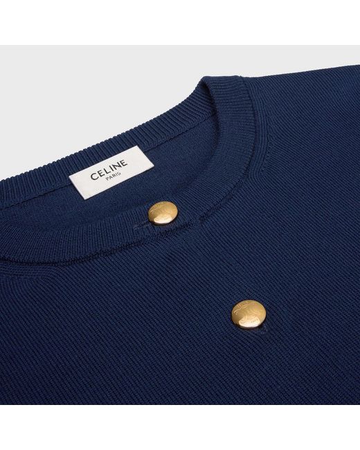Céline Blue Wool Cardigan