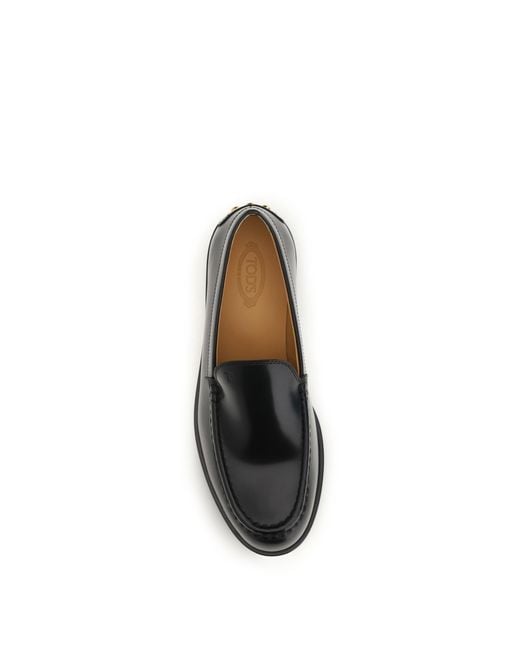 Tod's Black Gommino Leather Loafers