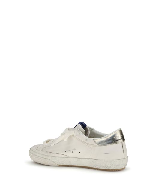 Golden Goose Deluxe Brand White Leather Super Star Sneakers