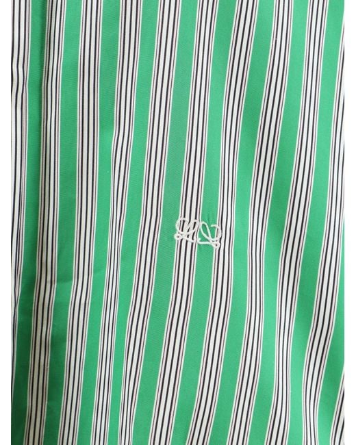 Loewe Green Striped Cotton Shirt