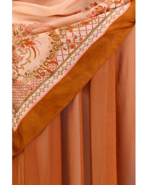 Zimmermann Brown Maxi Dress Aster Scarf