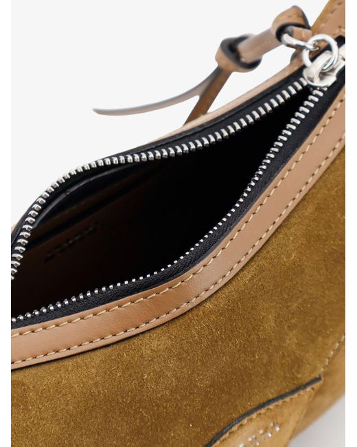 Isabel Marant Metallic Oskan Moon Suede Shoulder Bag