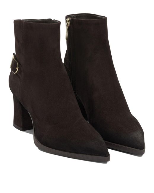 Santoni Black "Elly 65" Zippered Ankle Boots