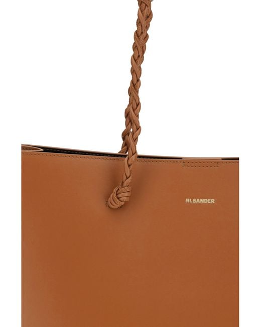 Jil Sander Brown Tangle Tote Bag