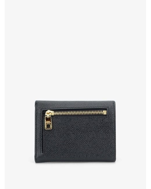 Dolce & Gabbana Gray Hammered Leather Wallet