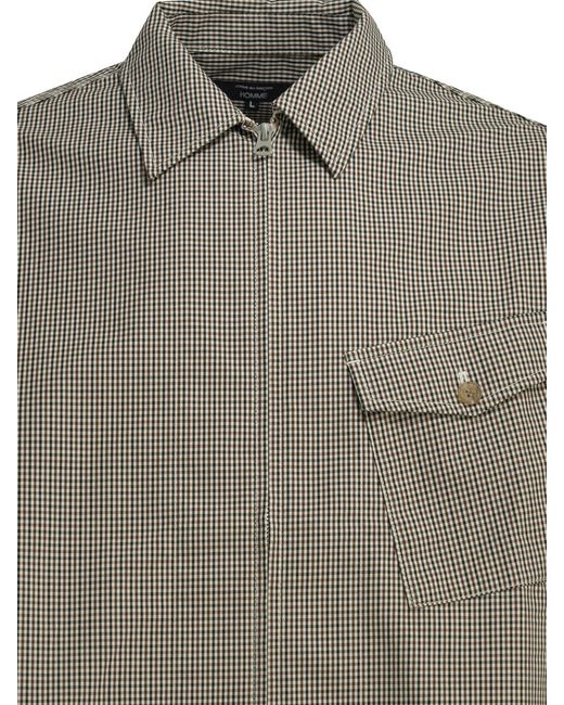 Comme des Garçons Gray Checkered Overshirt Jacket