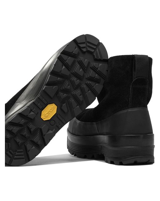 Stone Island Black Suede Ankle Boot for men