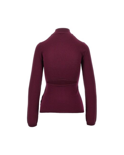 Jil Sander Purple Wool Sweater