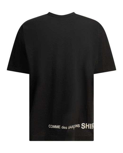 Comme des Garçons Black Crew-Neck T-Shirt With Reverse Logo for men