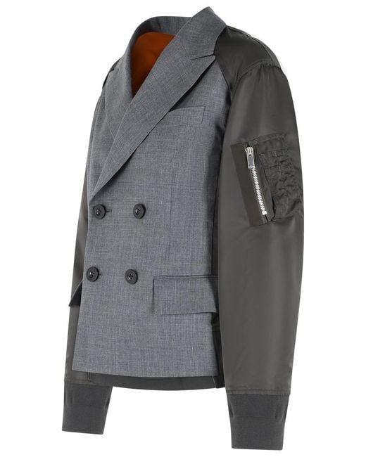 Sacai Gray Blazer