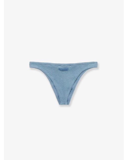 Mc2 Saint Barth Blue Stretch Nylon Bikini Bottoms