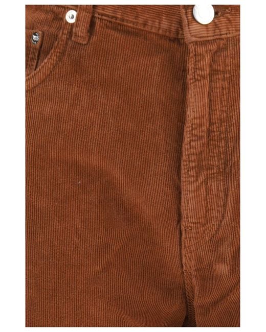 Haikure Brown Korea Pier Corduroy Pants Nougat