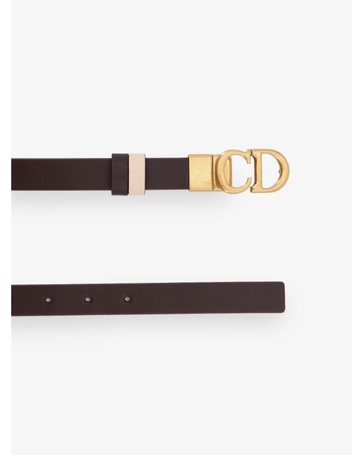 Dior White Leather Saddle Belt