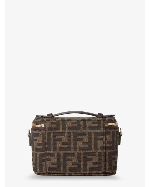 Fendi Brown Vanity Ff Jacquard Fabric Shoulder Bag
