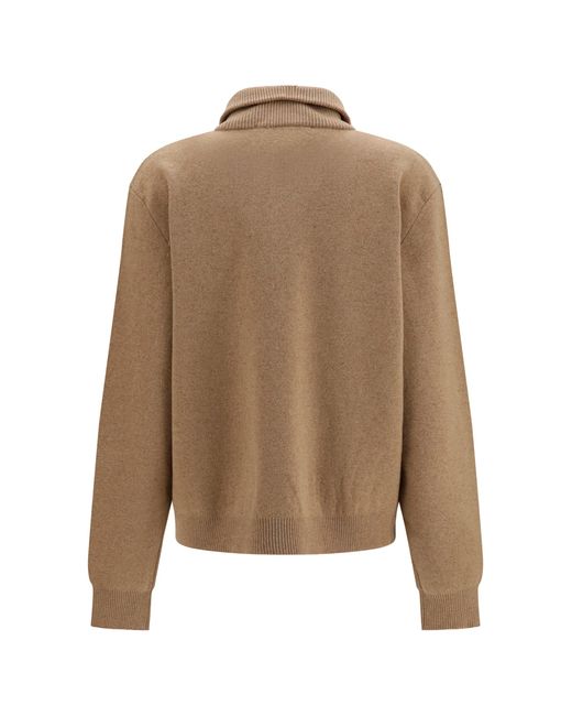 Rohe Natural Polo Sweater Wool And Cashmere