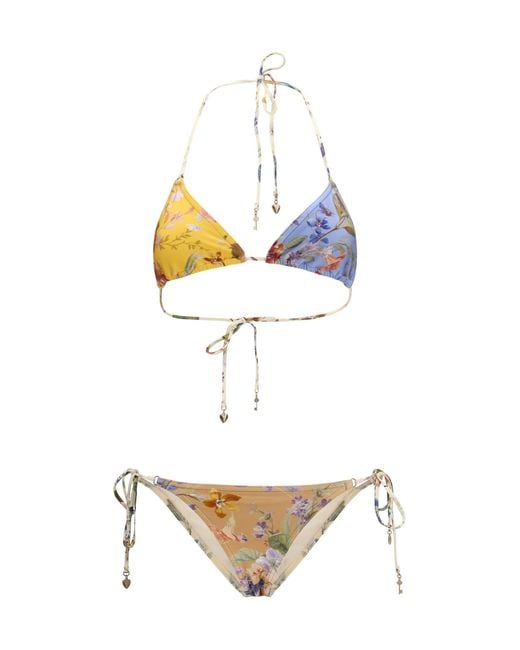 Zimmermann White Patience Spliced Tri Bikini