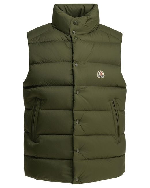 Moncler Green Tibb Sleeveless Jacket for men
