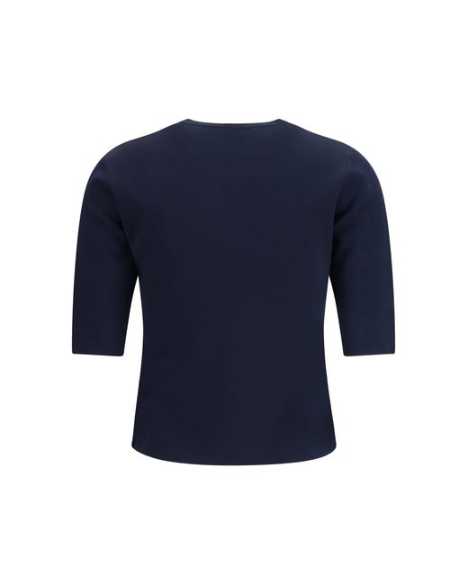 Max Mara Pure Blue Mxpaustero T-Shirt Blu Marino