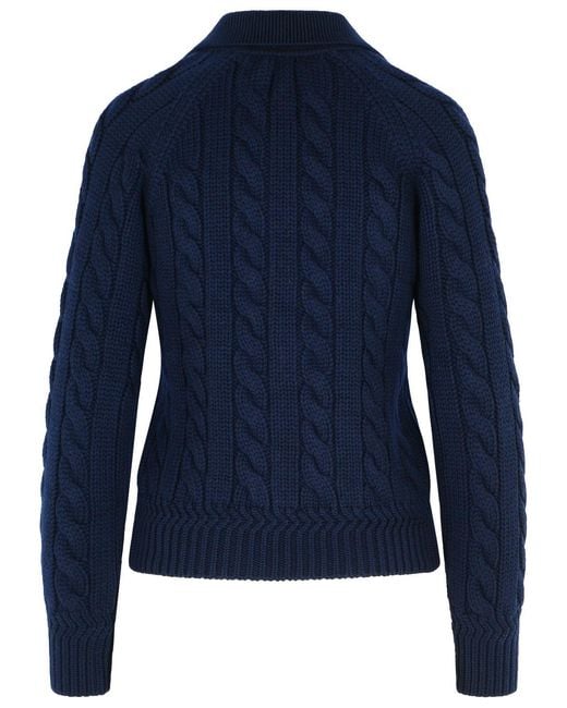 Bally Blue Extrafine Merino Wool Sweater