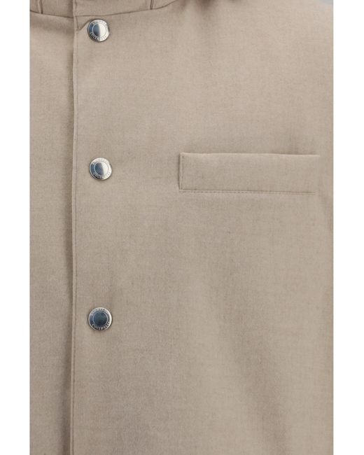 Brunello Cucinelli Gray Wool Down Vest for men