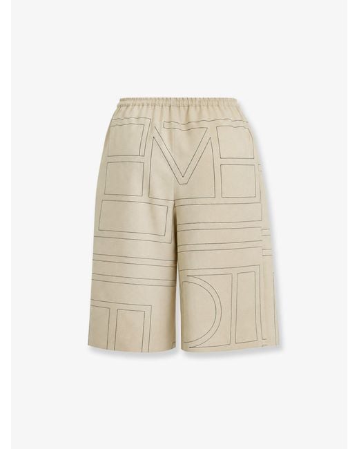 Totême Natural Organic Silk Bermuda Shorts