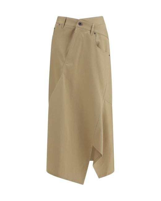 Women's Natural Asymmetric Cotton Skirt