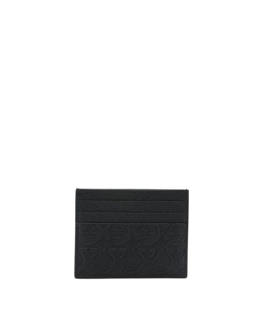Ferragamo White Wallets & Card Holders Black for men