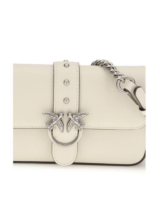 Pinko White Shoulder Bag Baby Love Silk