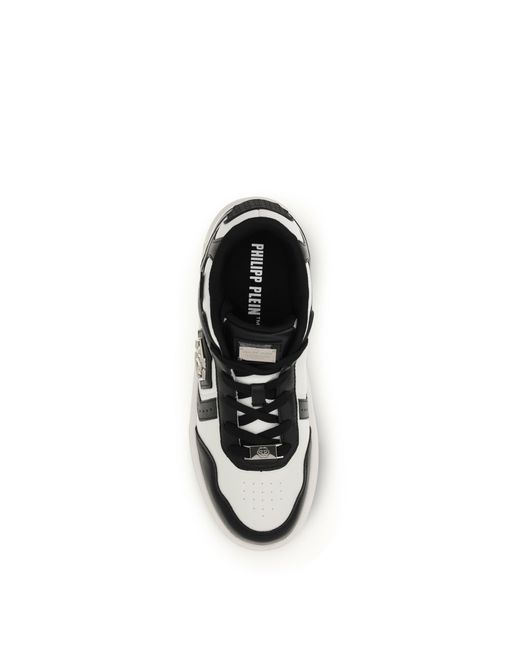 Philipp Plein White Sneakers Sk8R Calf Leather for men