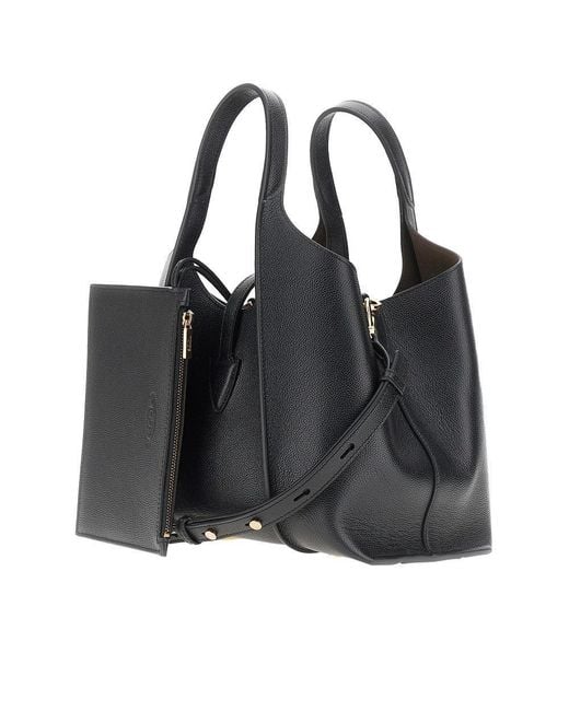 Tod's Black Mini 'T Timeless' Shopping Bag