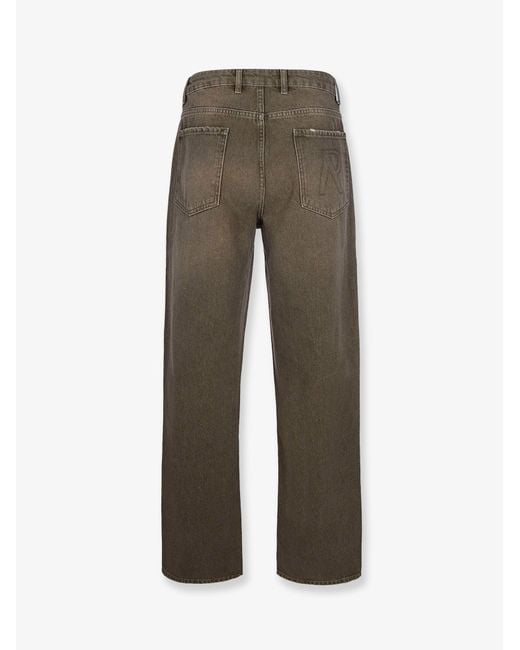 Represent Gray Jeans With Rewashed Effect for men