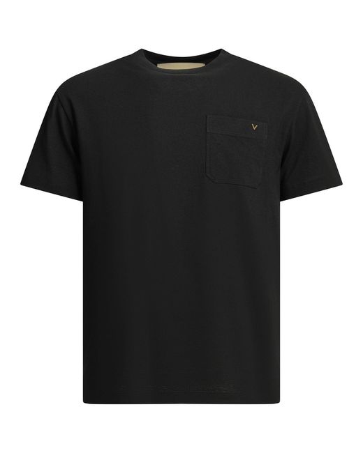 Valentino Black Vltn Crew-Neck T-Shirt for men