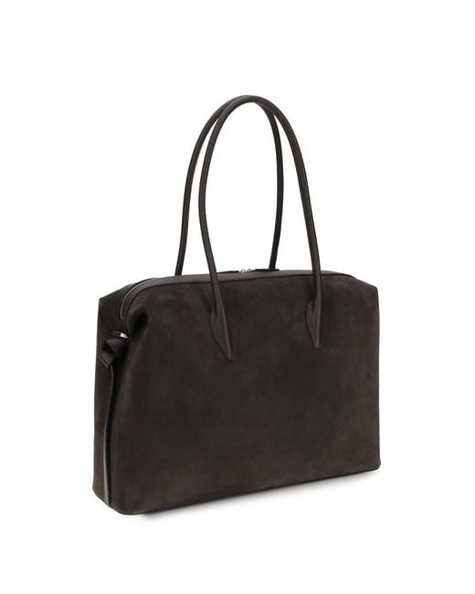 Yuzefi Black Large Brioche Duffle Shoulder Bag Ganache