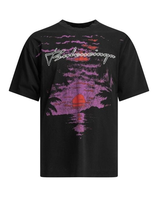 Balenciaga Black Dream Printed T-Shirt