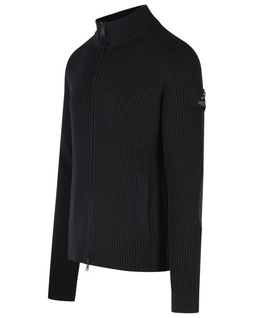 Premiata Black Merino Wool Sweater for men