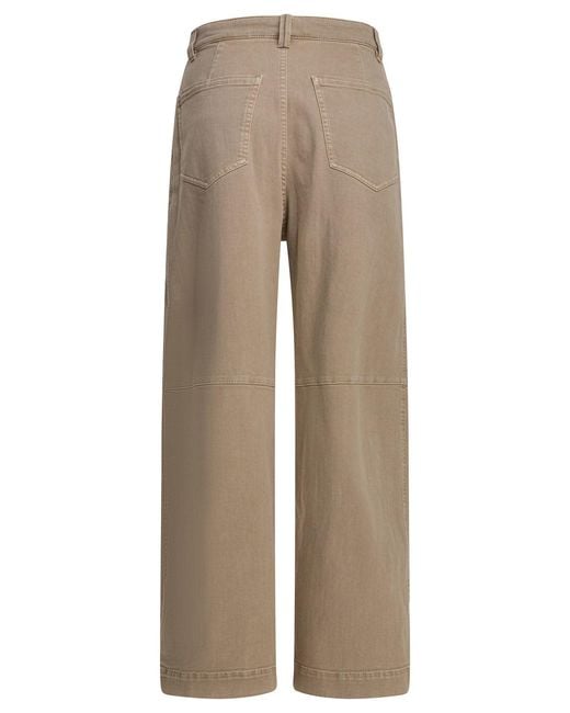 Brunello Cucinelli Natural Wide Leg Jeans Beige