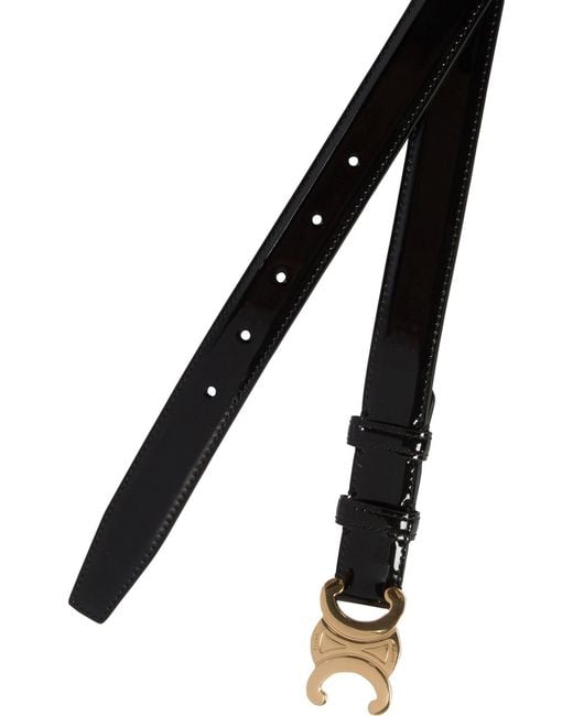 Céline Black Triomphe Belt