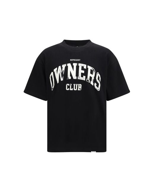 Represent Black Owners Club T-Shirt Jet for men