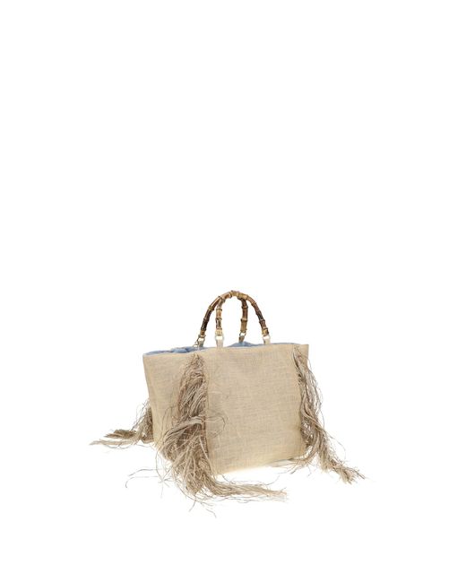 La Milanesa Natural Handbag Sharon Raffia